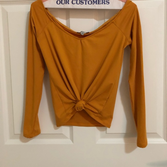 Charlotte Russe mustard/brownish colored top! - Picture 1 of 2